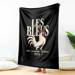 Les Bleus France Soccer Retro Rooster Graphic Throw Blanket Proud Passionate French Pride Vintage Football Fans Gear TS02 Print Your Wear