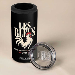 Les Bleus France Soccer Retro Rooster Graphic 4 in 1 Can Cooler Tumbler Proud Passionate French Pride Vintage Football Fans Gear TS02 Print Your Wear