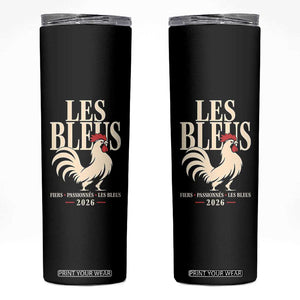 Les Bleus France Soccer Retro Rooster Graphic Skinny Tumbler Proud Passionate French Pride Vintage Football Fans Gear TS02 Black Print Your Wear