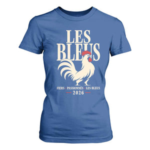 Les Bleus France Soccer Retro Rooster Graphic T Shirt For Women Proud Passionate French Pride Vintage Football Fans Gear TS02 Royal Blue Print Your Wear