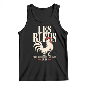 Les Bleus France Soccer Retro Rooster Graphic Tank Top Proud Passionate French Pride Vintage Football Fans Gear TS02 Black Print Your Wear