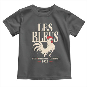 Les Bleus France Soccer Retro Rooster Graphic Toddler T Shirt Proud Passionate French Pride Vintage Football Fans Gear TS02 Dark Heather Print Your Wear