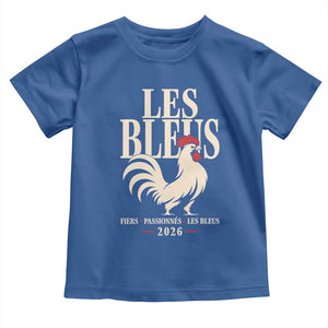 Les Bleus France Soccer Retro Rooster Graphic Toddler T Shirt Proud Passionate French Pride Vintage Football Fans Gear TS02 Royal Blue Print Your Wear