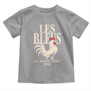 Les Bleus France Soccer Retro Rooster Graphic Toddler T Shirt Proud Passionate French Pride Vintage Football Fans Gear TS02 Sport Gray Print Your Wear