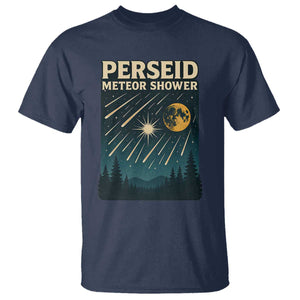 Vintage Perseid Meteor Shower Observer T Shirt Retro Celestial Stargazing Graphic TS02 Navy Print Your Wear