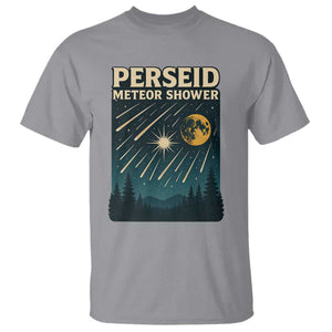 Vintage Perseid Meteor Shower Observer T Shirt Retro Celestial Stargazing Graphic TS02 Sport Gray Print Your Wear