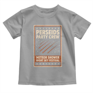 Vintage Perseids Party Crew August 2026 Toddler T Shirt Annual Night Sky Festival Graphic TS02 Sport Gray Print Your Wear