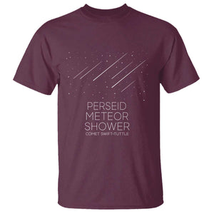 Perseid Meteor Shower Comet Swift Tuttle T Shirt Celestial Astronomy Graphic TS02 Maroon Print Your Wear