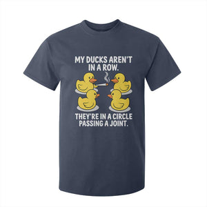 Funny 420 Weed Rubber Duck Graphic T Shirt For Kid My Ducks Arent In A Row They Are In A Circle Passing A Joint
