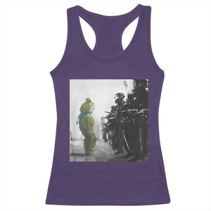 Frog Resist Racerback Tank Top Free Portland Oregon Freedom Fighters TS02 Purple Print Your Wear