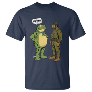Funny Frog Bruh Resist Meme T Shirt Free Portland Oregon Political Satire TS02 Navy Print Your Wear