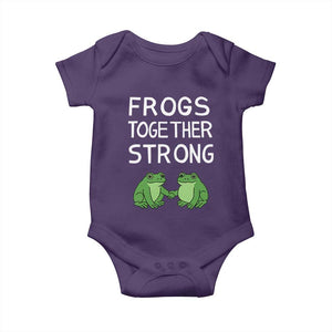 Frogs Together Strong Baby Onesie Free Portland Oregon Unity Meme TS02 Purple Print Your Wear