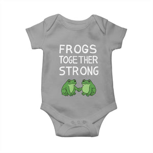 Frogs Together Strong Baby Onesie Free Portland Oregon Unity Meme TS02 Sport Gray Print Your Wear