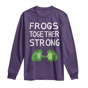 Frogs Together Strong Long Sleeve Shirt Free Portland Oregon Unity Meme TS02 Purple Print Your Wear