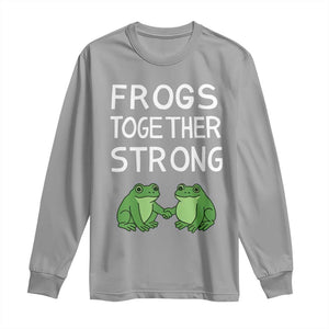 Frogs Together Strong Long Sleeve Shirt Free Portland Oregon Unity Meme TS02 Sport Gray Print Your Wear
