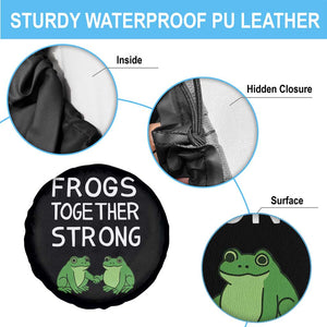 Frogs Together Strong Spare Tire Cover Free Portland Oregon Unity Meme TS02 Print Your Wear