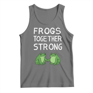 Frogs Together Strong Tank Top Free Portland Oregon Unity Meme TS02 Black Heather Print Your Wear