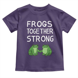 Frogs Together Strong Toddler T Shirt Free Portland Oregon Unity Meme TS02 Purple Print Your Wear