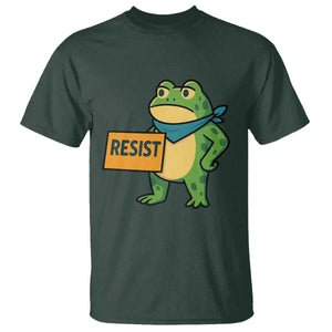 Retro Frog Resist T Shirt Free Portland Oregon Funny Cartoon Graphic TS02 Dark Forest Green Print Your Wear