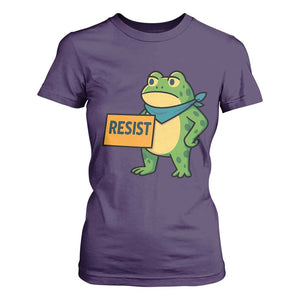 Retro Frog Resist T Shirt For Women Free Portland Oregon Funny Cartoon Graphic TS02 Purple Print Your Wear