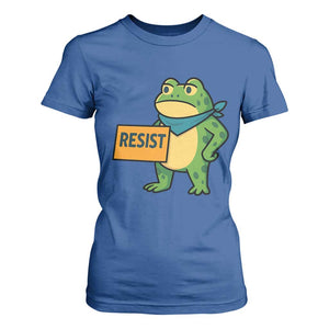 Retro Frog Resist T Shirt For Women Free Portland Oregon Funny Cartoon Graphic TS02 Royal Blue Print Your Wear