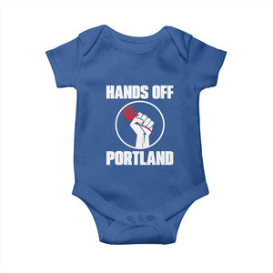 Hands Off Portland Baby Onesie Rose Fist Oregon Freedom Fighter TS02 Royal Blue Print Your Wear