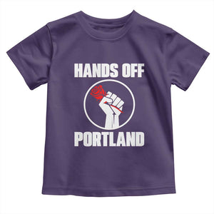 Hands Off Portland Toddler T Shirt Rose Fist Oregon Freedom Fighter TS02 Purple Print Your Wear
