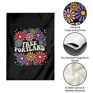 Retro Groovy Free Portland Garden Flag Oregon Freedom Fighter Peaceful Hippie 70s Style TS02 Print Your Wear