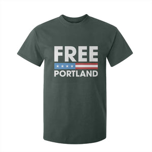 Free Portland Patriotic T Shirt For Kid Bold Political Statement American Flag TS02 Dark Forest Green Print Your Wear