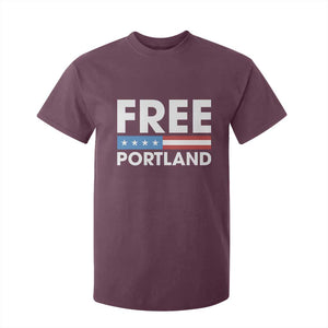 Free Portland Patriotic T Shirt For Kid Bold Political Statement American Flag TS02 Maroon Print Your Wear