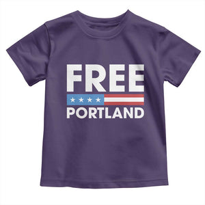Free Portland Patriotic Toddler T Shirt Bold Political Statement American Flag TS02 Purple Print Your Wear
