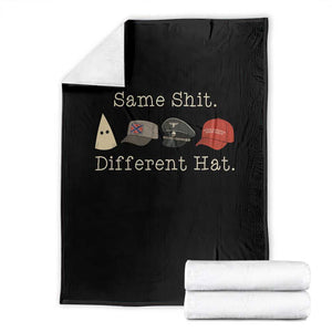 Same Shit Different Hat Throw Blanket TS02 Black Print Your Wear