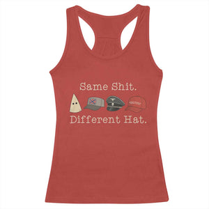 Same Shit Different Hat Racerback Tank Top TS02 Red Print Your Wear