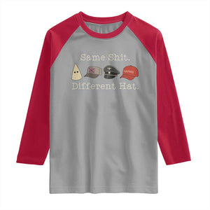 Same Shit Different Hat Raglan Shirt TS02 Sport Gray Red Print Your Wear