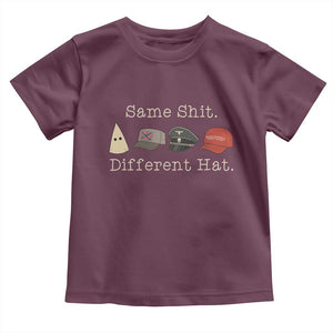 Same Shit Different Hat Toddler T Shirt TS02 Maroon Print Your Wear