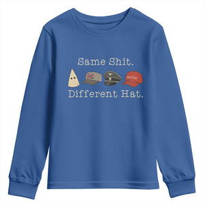 Same Shit Different Hat Youth Sweatshirt TS02 Royal Blue Print Your Wear