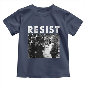 Portland Resist Frog Toddler T Shirt Oregon Iconic Frogs Photo Protest Moment TS02 Navy Print Your Wear