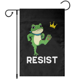 Resist Frog Kicking Crown Garden Flag Funny No Kings In America Free Portland TS02 Black Print Your Wear