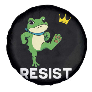 Resist Frog Kicking Crown Spare Tire Cover Funny No Kings In America Free Portland TS02 Print Your Wear