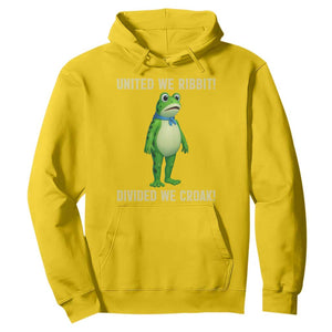United We Ribbit Frog Protest Hoodie Divided We Croak Free Portland Resist 2025 TS02 Daisy Print Your Wear