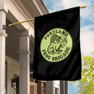 Portland Frog Brigade Garden Flag Peace Frog Protest Badge TS02 Print Your Wear