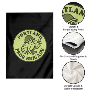 Portland Frog Brigade Garden Flag Peace Frog Protest Badge TS02 Print Your Wear