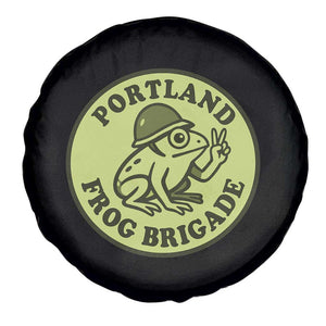 Portland Frog Brigade Spare Tire Cover Peace Frog Protest Badge TS02 Print Your Wear