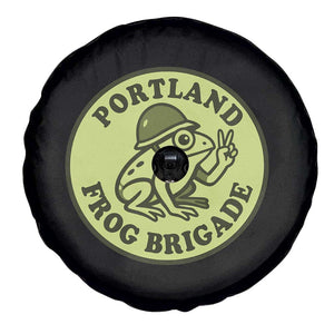 Portland Frog Brigade Spare Tire Cover Peace Frog Protest Badge TS02 Print Your Wear