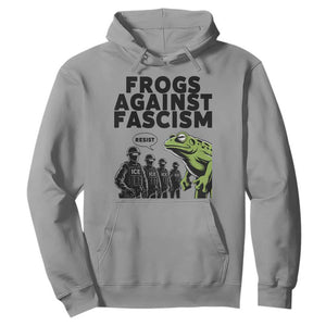 Frogs Against Fascism Hoodie Resist 2025 Free Portland Protest TS02 Sport Gray Print Your Wear