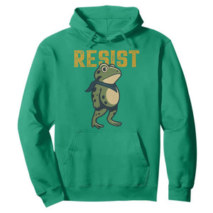 Resist Frog Protest Hoodie Free Portland Political Satire TS02 Irish Green Print Your Wear