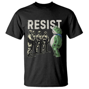 Resist Frog T Shirt Inflatable Animal Protest Free Portland TS02 Black Print Your Wear