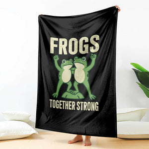 Frogs Together Strong Throw Blanket Portland Frog Protest United We Ribbit TS02 Print Your Wear