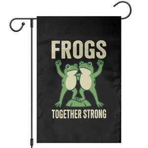 Frogs Together Strong Garden Flag Portland Frog Protest United We Ribbit TS02 Black Print Your Wear