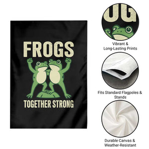 Frogs Together Strong Garden Flag Portland Frog Protest United We Ribbit TS02 Print Your Wear